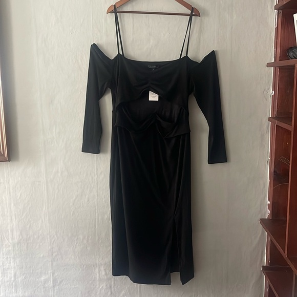 Eloquii Black Bodycon Dress with Cutout, Size 20 - NWT - Picture 1 of 5
